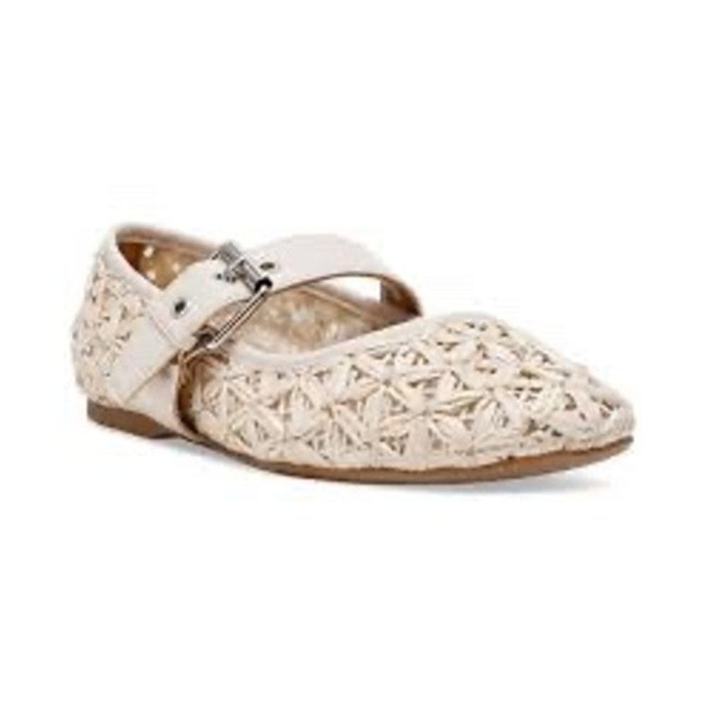 DV Dolce Vita White Woven Mary Jane Flats Buckle Strap Square Toe Shoes Size 10
